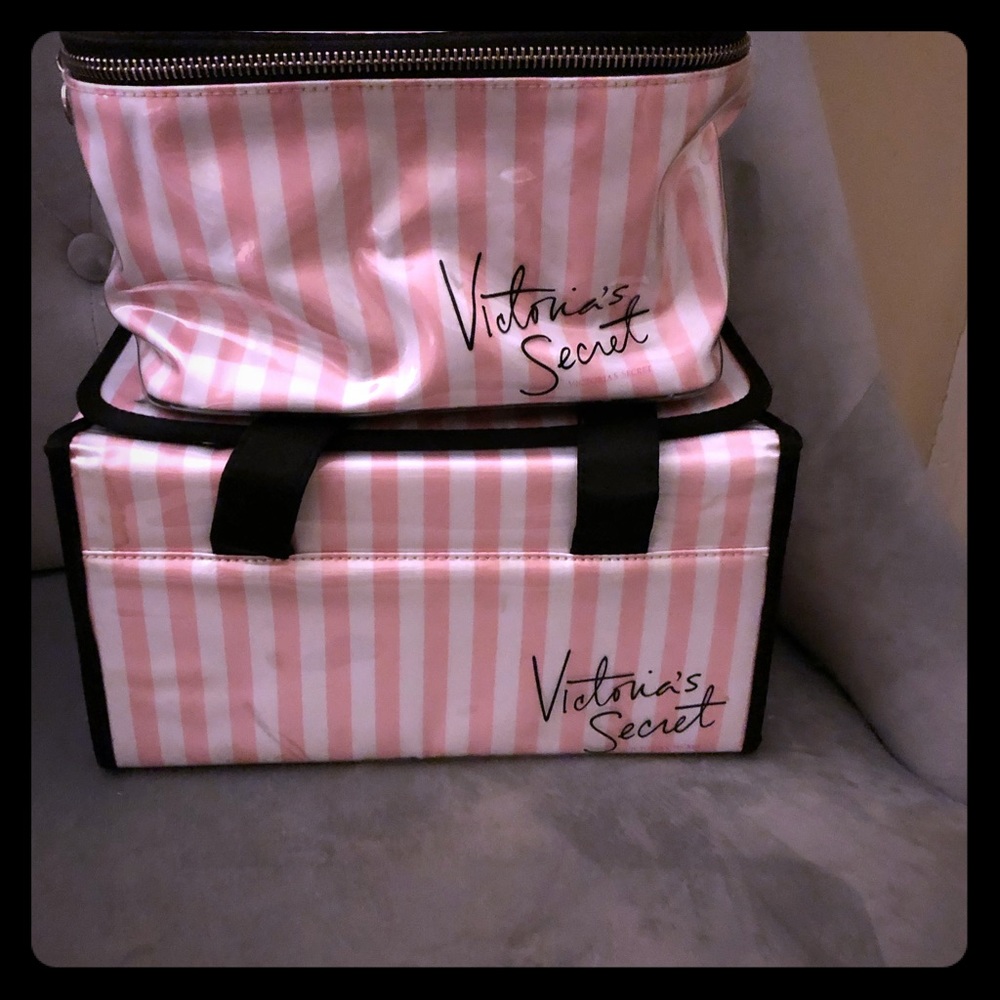 Victoria Secret Train Cosmetic Case Set